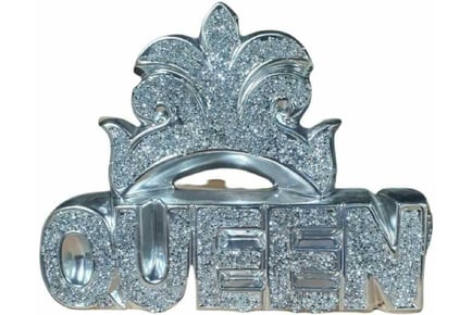 Crushed Diamond Crystal Crown Sitter