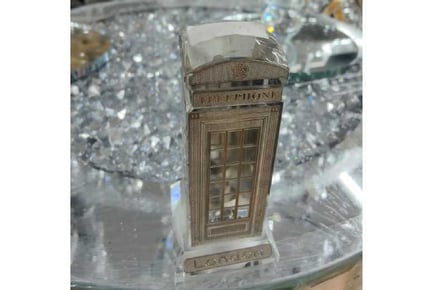 Silver Vintage Phone Booth Tabletop