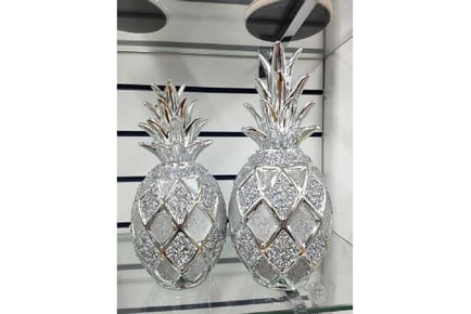 Set of 2 Sparkle Diamond Pineapples