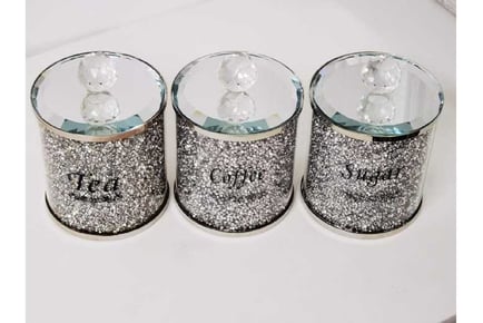 Crushed Diamond Tea/Coffee Canisters