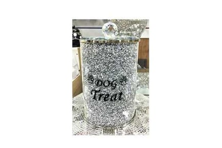 Sparkly Crushed Crystal Dog Treat Jar