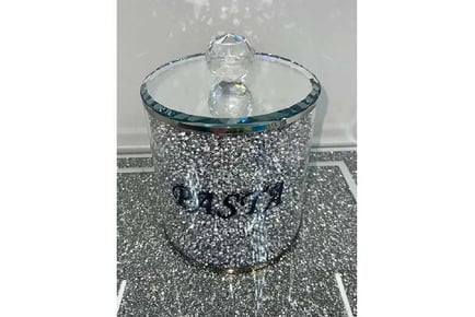 Crushed Diamond Pasta Jar w/ Mirror Lid