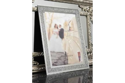 A2 Glass Jewel Mirror Photo Frame