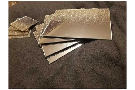 Set of 6 Glitter Coasters & Placemats