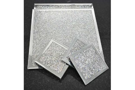 Set of 6 Glitter Coasters & Placemats