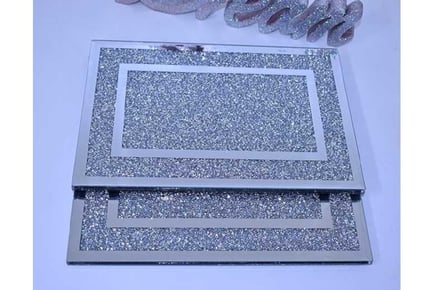 Set of 2 Mirror Line Diamond Placemats