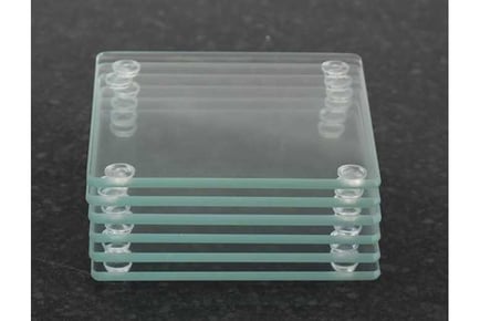 Set of 6 Heat Resistant Glass Coasters