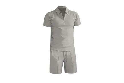 Men's Two-Piece Polo T-shirt and Shorts in 5 Colours
