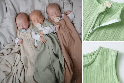Cotton Soft Baby Sleeping Bag - 7 Colour Options