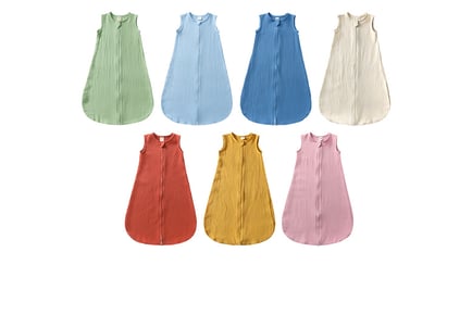 Cotton Soft Baby Sleeping Bag - 7 Colour Options