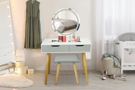 Hollywood Style LED Dressing Table with Stool and Mirror!