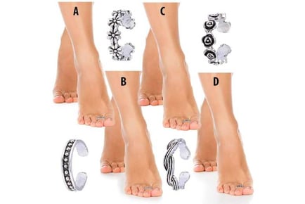 Adjustable Summer Toe Rings 4 Pack