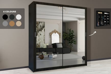 Sliding Door Wardrobe 5 Sizes 6 Colors!