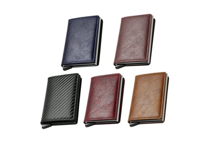 Men's Slim RFID-Blocking PU Leather Wallet - 5 Colours