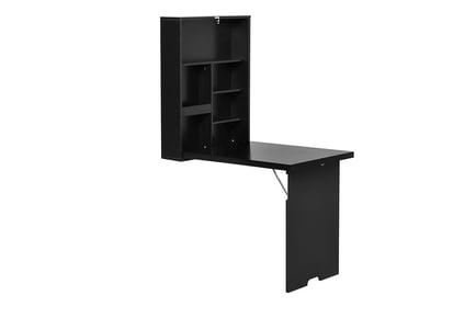 Foldable Wall Mounted Shelf with Chalkboard - White or Black!