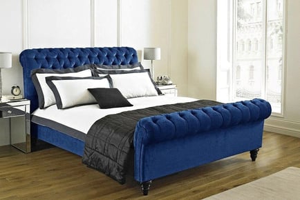 Luxury Reinforced Sleigh Bed- 3 Colours & 6 Sizes