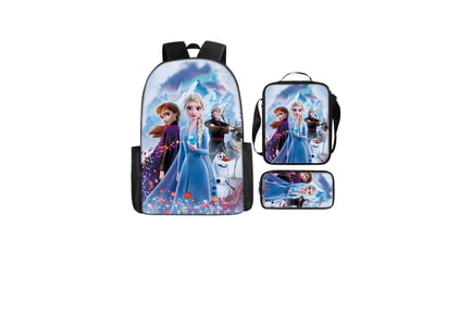 3pc Frozen Inspired Backpack Set in 9 Designs - 4 Options