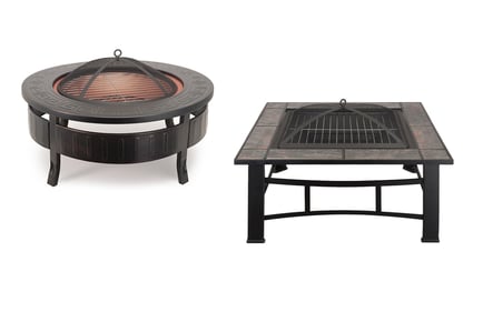 3-in-1 Metal Fire Pit, BBQ & Ice Bucket - Round or Square