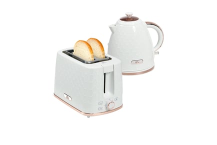 1.7L Fast Boil Kettle & 2-Slice 3000W Toaster Set!