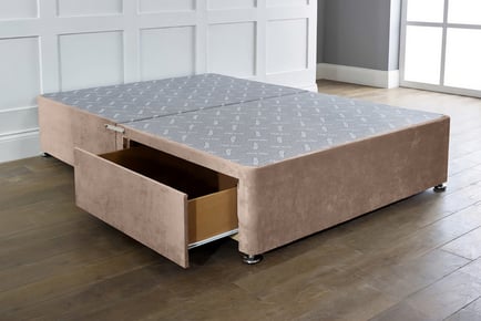 Mink Divan Bed Base in 6 Sizes & 3 Storage Options