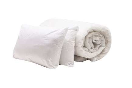 4.5 Tog Polypropylene Duvet Quilt & 2 Pillows Set - 4 Sizes