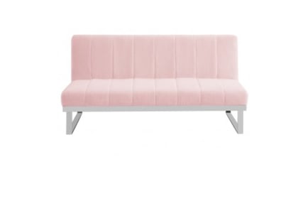 Ellie Boucle Foldable Sofa Bed with Stainless Steel Legs - 3 Colours