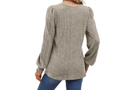 Women Square Neck Long Sleeve Shirt