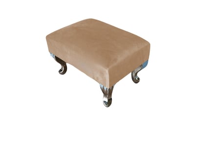 Ottoman Linen Pouffe Footstool