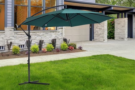 3M Cantilever Banana Hanging Parasol Umbrella - 4 Colours