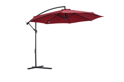 3M Cantilever Banana Hanging Parasol Umbrella - 4 Colours