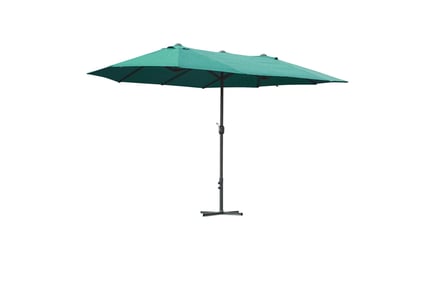 4.6m Garden Double-Sided Parasol - 12 Colour Options