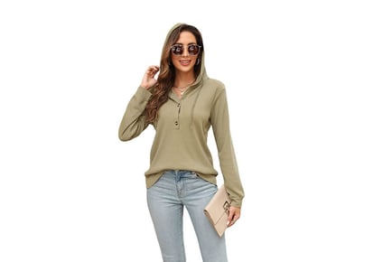 Women's Long Sleeve Pullover Hoodie - 5 Sizes, 5 Colours