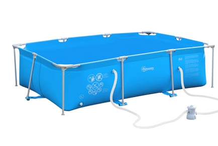 Outdoor Steel Frame Swimming Pool with Filter Pump - 3 Options!