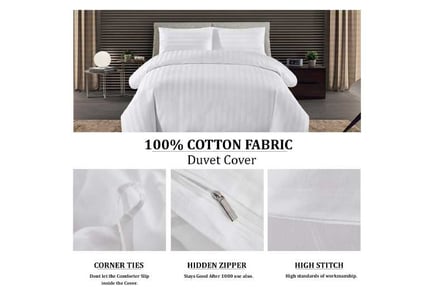 Duvet Cover Cotton Satin Stripe