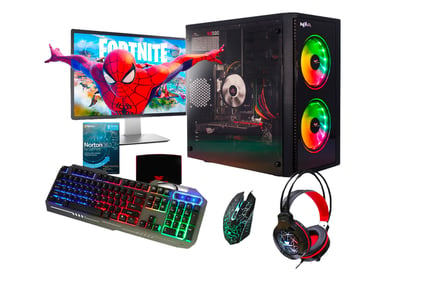 9-in-1 Gaming PC Bundle - Intel Core i5 16GB 120GBSSD + 1TB HDD!