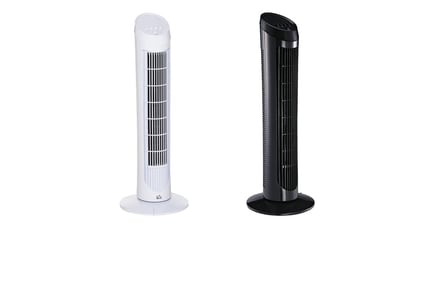 Oscillating Tower Fan with Air Refresher Cooling and Noise Reduction - 2 Colours