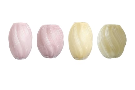 Textured Ceramic Glass Vase - 2 Sizes & Colours