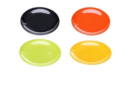 4pc High-Quality Diamine Round Plastic Plates - 4 Colours