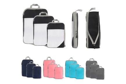 Three-Piece Compression Storage Travel Bag Set - Nine Colours!