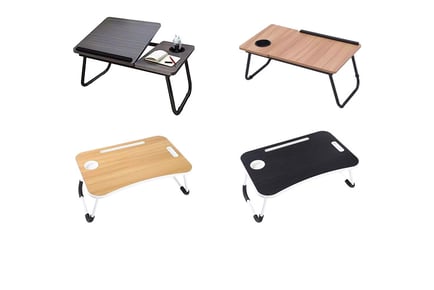 Portable Bed Desk with Cupholder