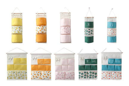 Wall Hanging Storage Bag in 2 Options and 5 Colours