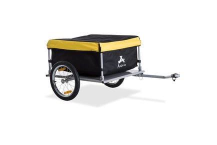 Yellow Steel Frame Bike Trailer Cart with Hitch