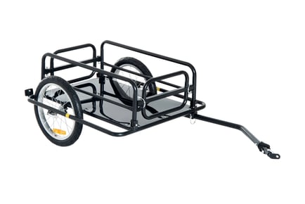 Bike Cargo Trailer with Steel Frame in Black