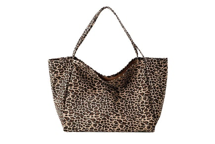 Large Leopard Print Shoulder Bag