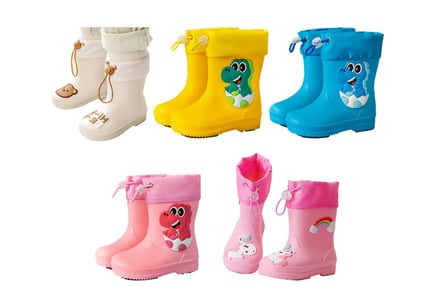 Kids' Waterproof Non-Slip Rain Boots - 8 Sizes & 5 Colours