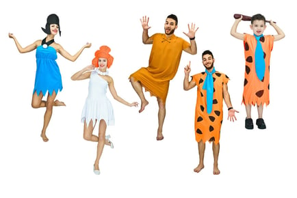 Fred and Wilma Flintstone Costume Set for Kids or Adults