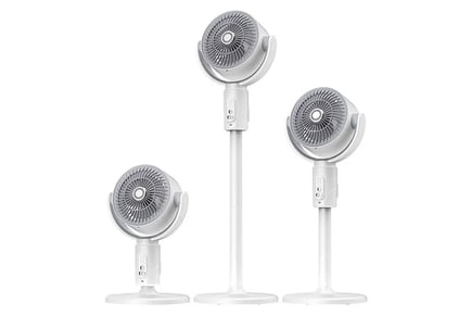 Adjustable Oscillating Fan - 360° Rotation & Smart Settings