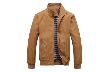 Men's Solid Colour Jacket - 6 Sizes & 4 Colours