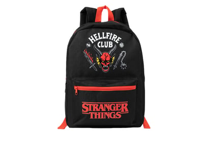 Stranger Things Inspired Black Hellfire Club Backpack