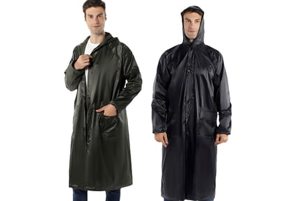 Waterproof and Reusable Raincoat Poncho for Men - 2 Colours